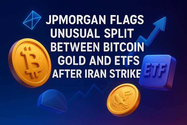 JPMorgan Flags Unusual Split Between Bitcoin Gold And ETFs After Iran Strike